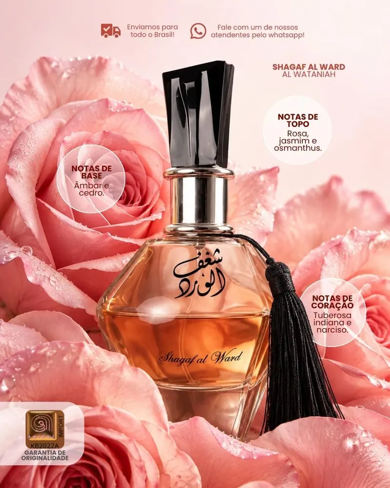 Perfume árabe Shagaf Al Ward
