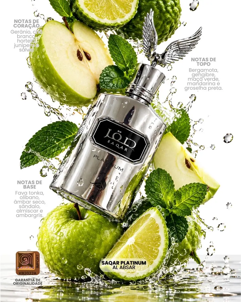Perfume árabe Saqar Platinum