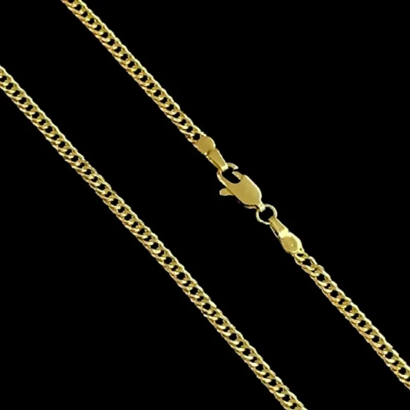 Corrente Lacraia 2mm (joia folheada a ouro)